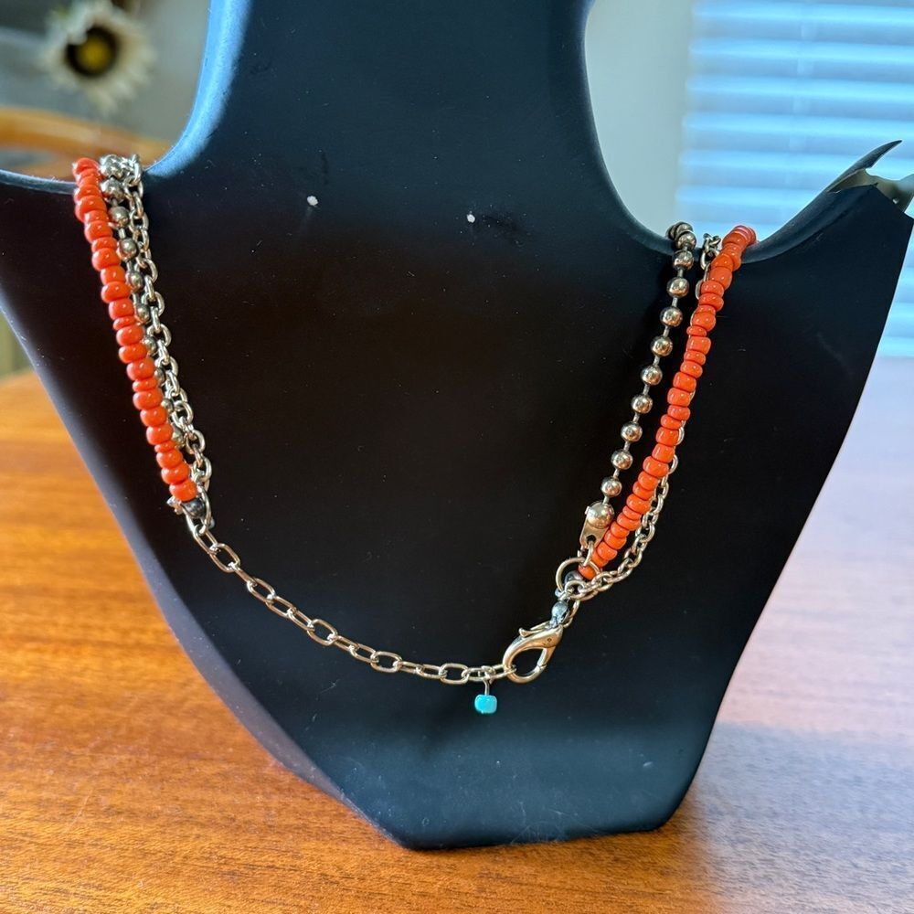 Multicolor Beaded Multi Layer Pendant Necklace Or… - image 5